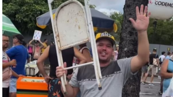 Inovação no carnaval de BH: Aluguel de 5 minutos na cadeira para Descanso